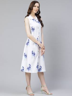 White printed rayon kurtas-and-kurtis 2