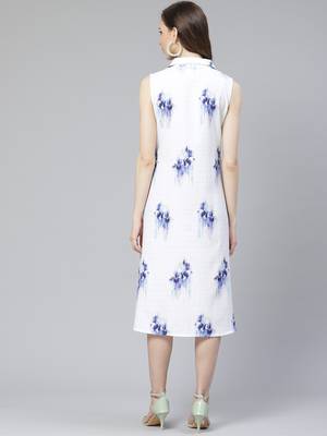 White printed rayon kurtas-and-kurtis 3