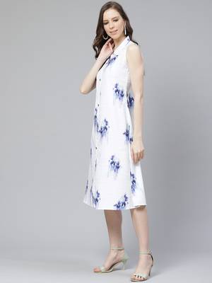 White printed rayon kurtas-and-kurtis 5