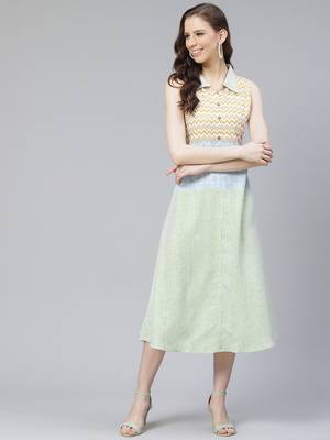Green printed rayon kurtas-and-kurtis 1