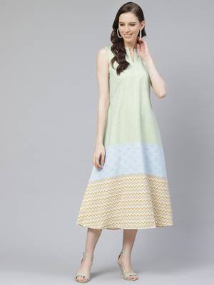 Green printed rayon kurtas-and-kurtis 1