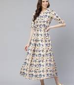 Multicolor printed rayon kurtas-and-kurtis