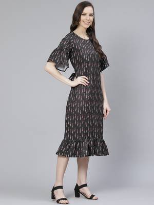 Black printed rayon kurtas-and-kurtis 2