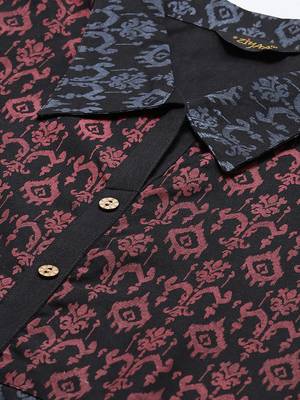 Grey printed rayon kurtas-and-kurtis 4