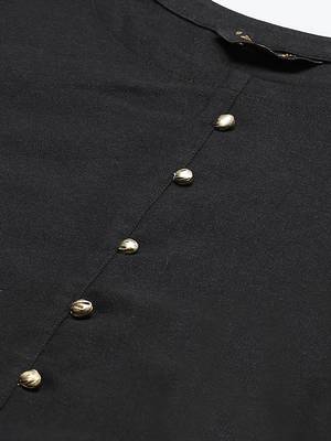 Black printed rayon kurtas-and-kurtis 4