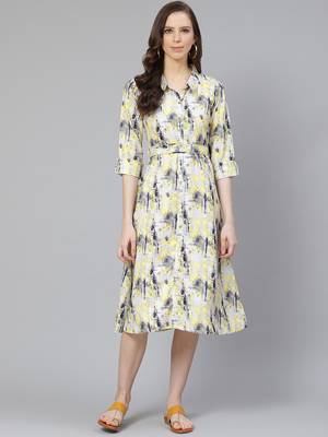 Light-grey printed rayon kurtas-and-kurtis 1