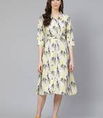 Light-grey printed rayon kurtas-and-kurtis