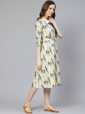 Light-grey printed rayon kurtas-and-kurtis 2