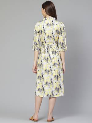 Light-grey printed rayon kurtas-and-kurtis 3