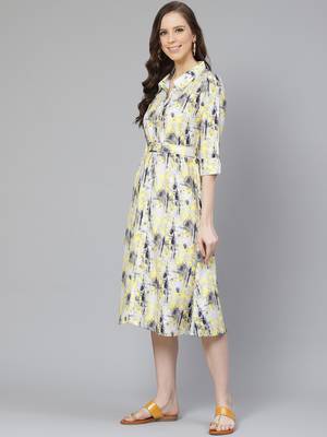 Light-grey printed rayon kurtas-and-kurtis 5