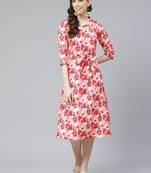 Multicolor printed rayon kurtas-and-kurtis