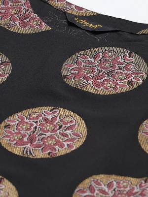 Black printed crepe kurtas-and-kurtis 5
