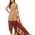 Women's Beige & Maroon Cotton Printed Readymade Patiyala Suit Set