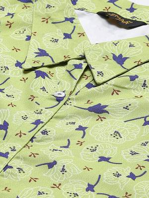 Light-green printed rayon kurtas-and-kurtis 4