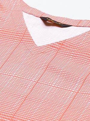 Red printed rayon kurtas-and-kurtis 4
