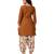 Women's Brown & Cream Cotton Printed Readymade Patiyala Suit Set