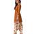 Women's Brown & Cream Cotton Printed Readymade Patiyala Suit Set