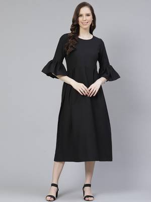 Black printed rayon kurtas-and-kurtis 1