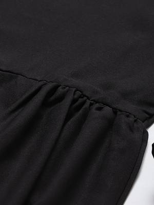 Black printed rayon kurtas-and-kurtis 4