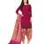 Women's Magenta & Beige Cotton Printed Readymade Patiyala Suit Set