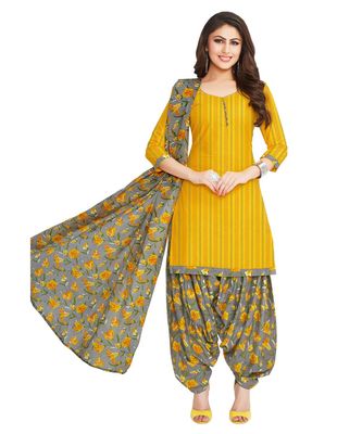yellow patiyala dress