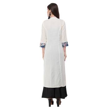 White embroidered cotton cotton-kurtis 2