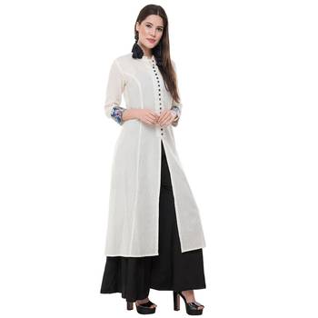 White embroidered cotton cotton-kurtis 3