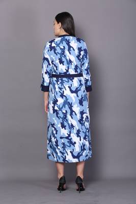 Blue embroidered cotton cotton-kurtis 2