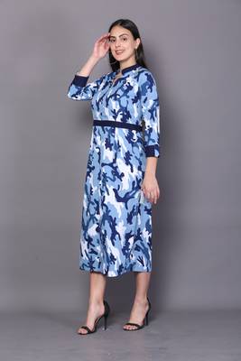 Blue embroidered cotton cotton-kurtis 3