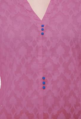 Pink embroidered cotton cotton-kurtis 5