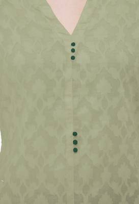 Green embroidered cotton cotton-kurtis 5