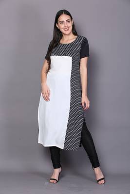 Black embroidered cotton cotton-kurtis 3