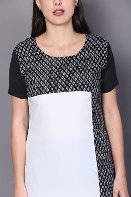 Black embroidered cotton cotton-kurtis 5