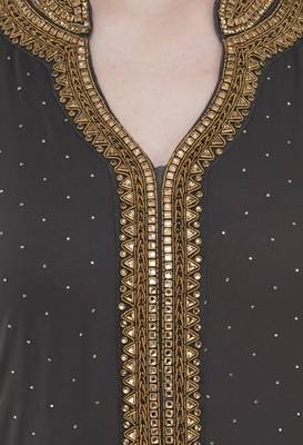 Grey embroidered georgette cotton-kurtis 5