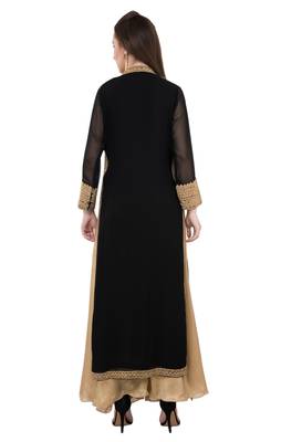 Black embroidered georgette cotton-kurtis 2