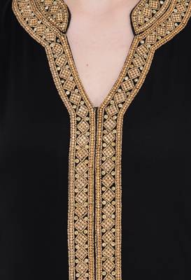 Black embroidered georgette cotton-kurtis 5