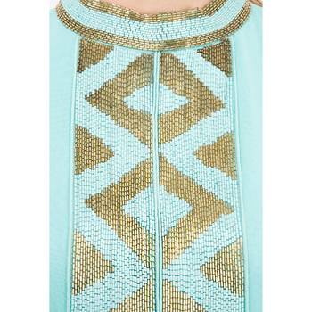 Blue embroidered georgette cotton-kurtis 5