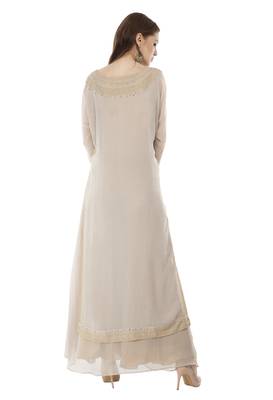 Fawn embroidered georgette cotton-kurtis 2