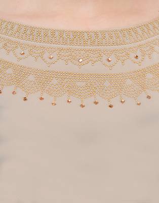Fawn embroidered georgette cotton-kurtis 5
