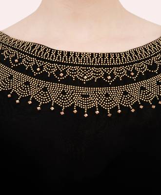 Black embroidered georgette cotton-kurtis 5