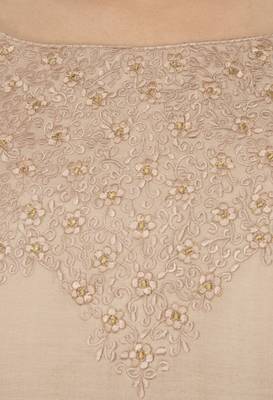 Beige embroidered cotton cotton-kurtis 5