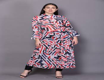 Multicolor embroidered crepe cotton-kurtis 1