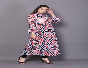 Multicolor embroidered crepe cotton-kurtis 3