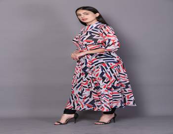 Multicolor embroidered crepe cotton-kurtis 4