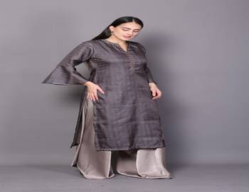 Brown embroidered rayon cotton-kurtis 4
