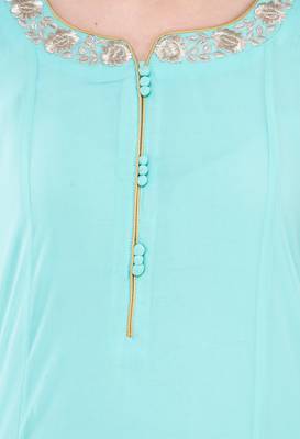 Blue embroidered georgette cotton-kurtis 4