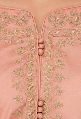Peach embroidered cotton cotton-kurtis 4