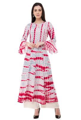 White embroidered rayon cotton-kurtis 1