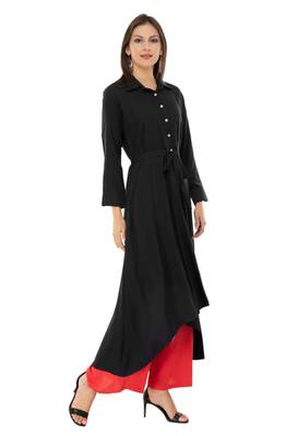 Blue embroidered cotton cotton-kurtis 3