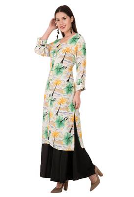 Green embroidered cotton cotton-kurtis 3